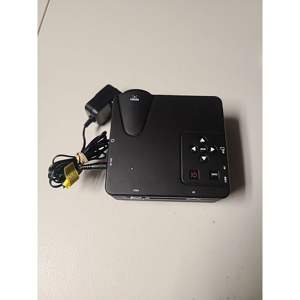 Mini Projector H80 LED Orthographic Projection 80Lumen 1080P Needs Power Plug